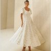 VESTIDO FLORENZA LONGUETE BORDADO - NATURAL