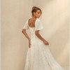 VESTIDO FLORENZA LONGUETE BORDADO - NATURAL