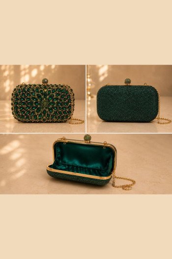CLUTCH FESTA EXPLENDORE PEDRARIA - VERDE