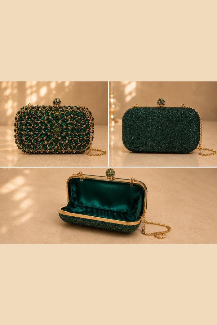 CLUTCH FESTA EXPLENDORE PEDRARIA - VERDE