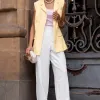 COLETE ATENAS MAXI FORRADO - AMARELO