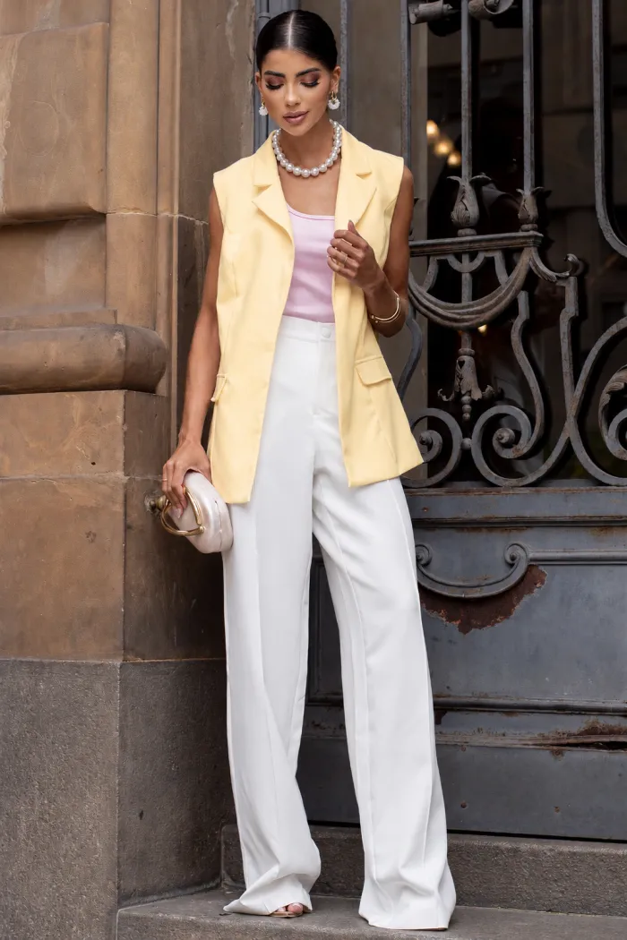 COLETE ATENAS MAXI FORRADO - AMARELO