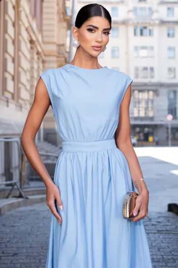 VESTIDO GENOVA MIDI - AZUL