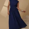 VESTIDO GENOVA MIDI - AZUL MARINHO