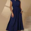 VESTIDO GENOVA MIDI - AZUL MARINHO