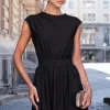 VESTIDO GENOVA MIDI - PRETO