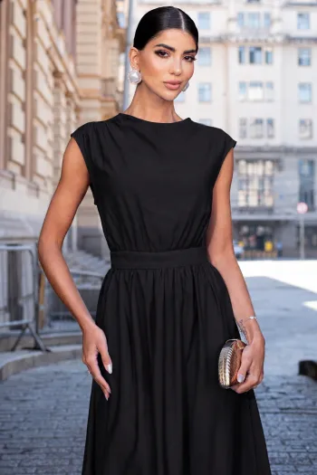 VESTIDO GENOVA MIDI - PRETO