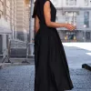 VESTIDO GENOVA MIDI - PRETO