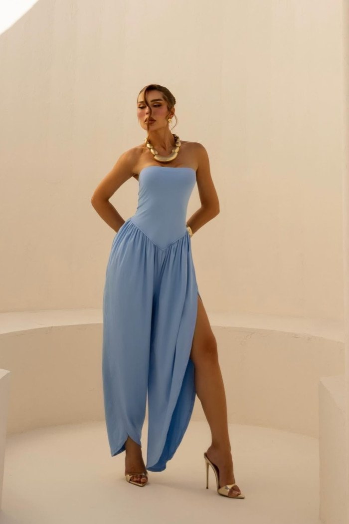 MACACÃO SARA JERSEY T.Q.C - AZUL