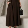 VESTIDO MADRID MIDI RODADO - MARROM