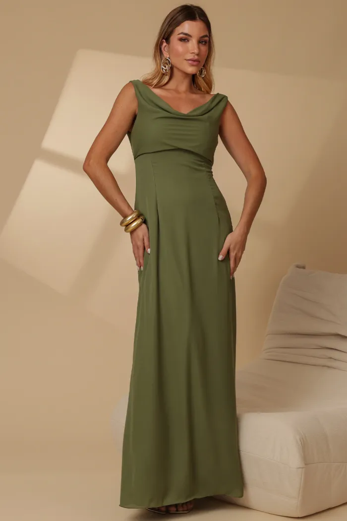 VESTIDO MANUELA LONGO DEGAGÊ - VERDE