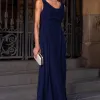 VESTIDO MANUELA LONGO DEGAGÊ - AZUL MARINHO