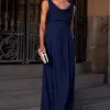 VESTIDO MANUELA LONGO DEGAGÊ - AZUL MARINHO