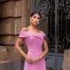 VESTIDO MIDI RODADO MIRIAM OMBRO A OMBRO - ROSA