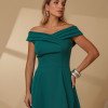 VESTIDO MIDI RODADO MIRIAM OMBRO A OMBRO - VERDE