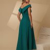 VESTIDO MIDI RODADO MIRIAM OMBRO A OMBRO - VERDE