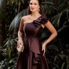 VESTIDO DE FESTA ANTONELLA ZIBELINE - MARROM
