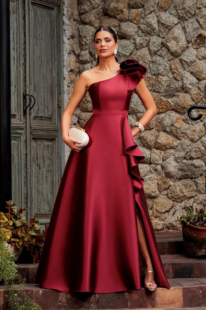 VESTIDO DE FESTA ANTONELLA ZIBELINE - MARSALA