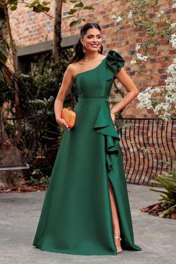VESTIDO DE FESTA ANTONELLA ZIBELINE - VERDE ESMERALDA