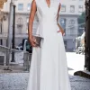 VESTIDO SASHA MIDI DECOTE TRANSPASSADO - OFF WHITE