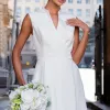 VESTIDO SASHA MIDI DECOTE TRANSPASSADO - OFF WHITE