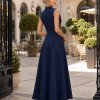 VESTIDO SASHA MIDI DECOTE TRANSPASSADO - AZUL MARINHO
