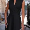 VESTIDO SASHA MIDI DECOTE TRANSPASSADO - PRETO