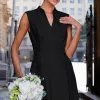 VESTIDO SASHA MIDI DECOTE TRANSPASSADO - PRETO