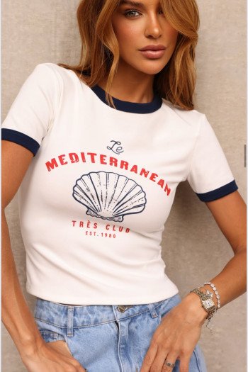 BLUSA ESTAMPADA LONDON - CONCHA