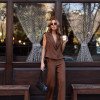 CONJUNTO VERSALHES COLETE E CALÇA ALFAITARIA - CAPUCCINO