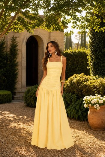 VESTIDO LILIAN JERSEY - AMARELO