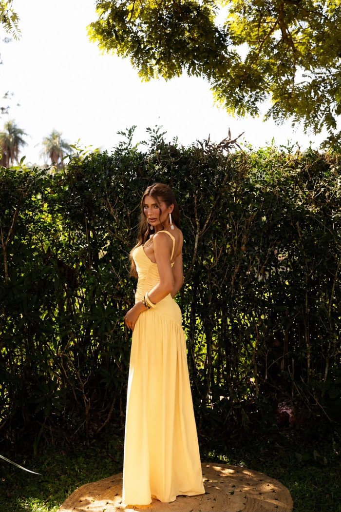 VESTIDO LILIAN JERSEY - AMARELO