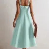 VESTIDO TEODORA COM ALÇA E BOLSOS - VERDE CLARO
