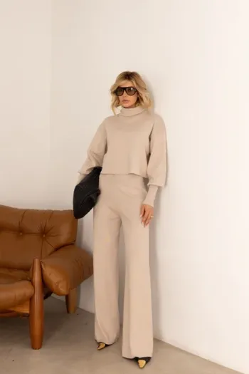 CONJUNTO GEÓRGIA BLUSA E CALÇA MODAL - BEGE