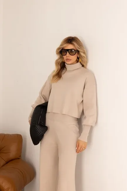 CONJUNTO GEÓRGIA BLUSA E CALÇA MODAL - BEGE