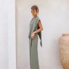 CONJUNTO LÁIS BLUSA ASSIMÉTRICA - ERVA DOCE