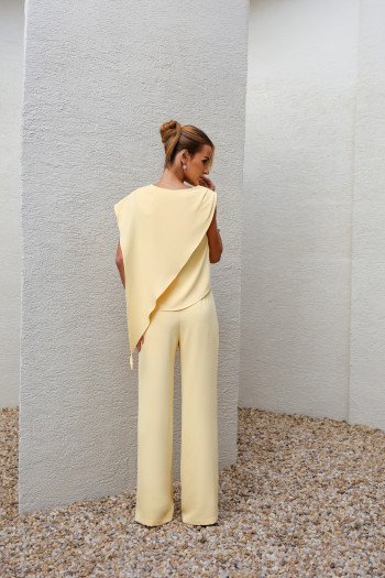 CONJUNTO LÁIS BLUSA ASSIMÉTRICA - CAMOMILA