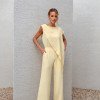 CONJUNTO LÁIS BLUSA ASSIMÉTRICA - CAMOMILA