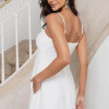 VESTIDO MIDI AMANDA DETALHE VAZADO COM BOLSOS - OFF WHITE