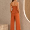CONJUNTO LEBLON ALFAITARIA BLUSA PEPLUM DETALHE BOTÕES - CORAL