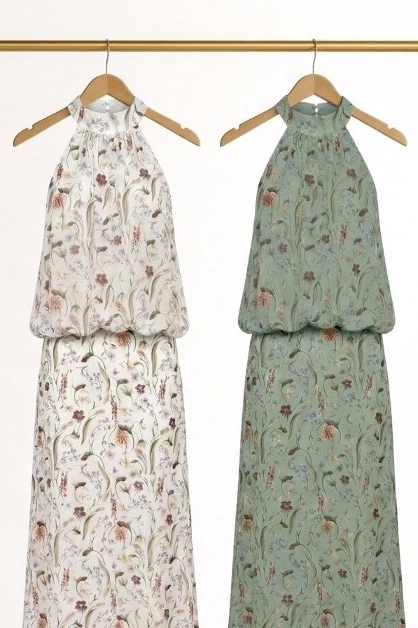 CONJUNTO GARDEN BLUSA E SAIA ESTAMPADA - OFF WHITE