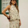 CONJUNTO GARDEN BLUSA E SAIA ESTAMPADA - OFF WHITE
