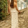 CONJUNTO GARDEN BLUSA E SAIA ESTAMPADA - OFF WHITE