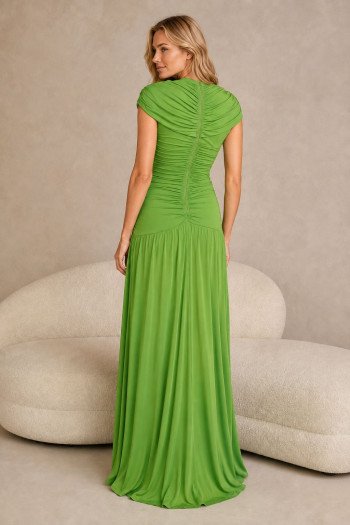 VESTIDO KÁTIA LONGO JERSEY CAPA - VERDE