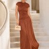 VESTIDO KÁTIA LONGO JERSEY CAPA - TERRA