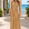 VESTIDO DIANA LONGO CHIFFON FRENTE ÚNICA - AMARELO
