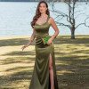 VESTIDO DE FESTA THALÍA DECOTE CORAÇÃO ALFAIATARIA PRADA - VERDE OLIVA