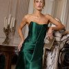 VESTIDO DE FESTA ALESSIA ZIBELINE T.Q.C - VERDE ESMERALDA