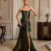VESTIDO DE FESTA ALESSIA ZIBELINE T.Q.C - VERDE OLIVA
