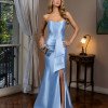 VESTIDO DE FESTA ALESSIA ZIBELINE T.Q.C - AZUL SERENITY